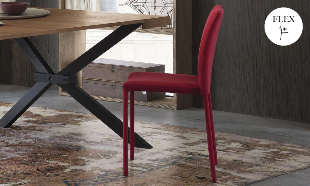 sedia Gaia Riflessi con schienale Flex